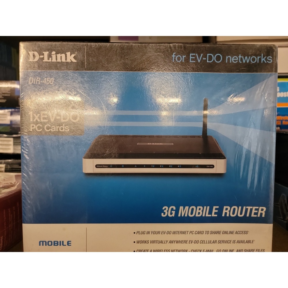 D-Link DIR-450 3G Mobile Router for EV-DO Networks IEEE 802.3/3u, IEEE NEW inBox